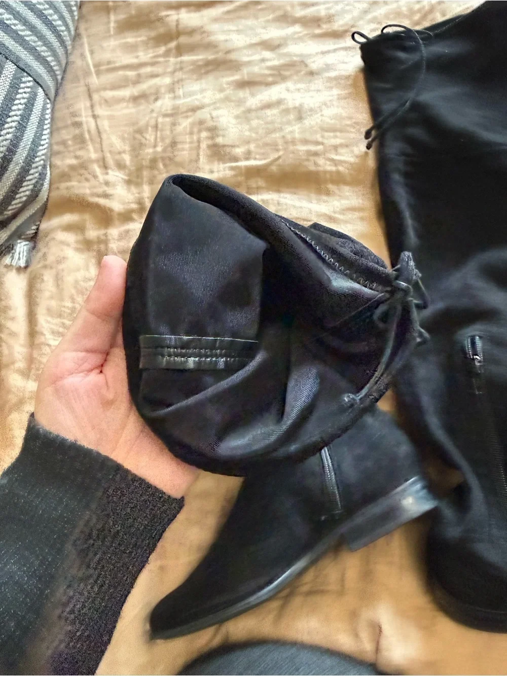 Gianni Bini Black Over-the-Knee Suede Boots